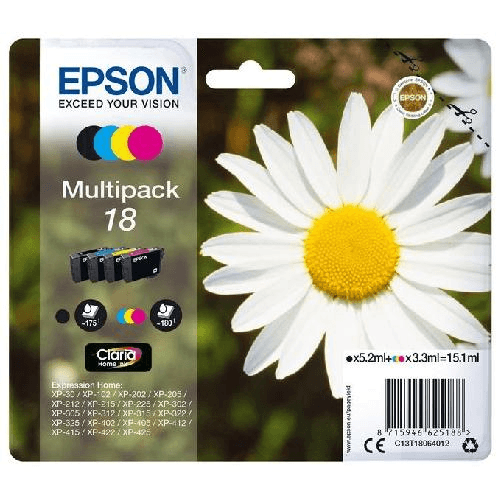 Epson Daisy Multipack Margherita 4 colori Inchiostri Claria Home 18