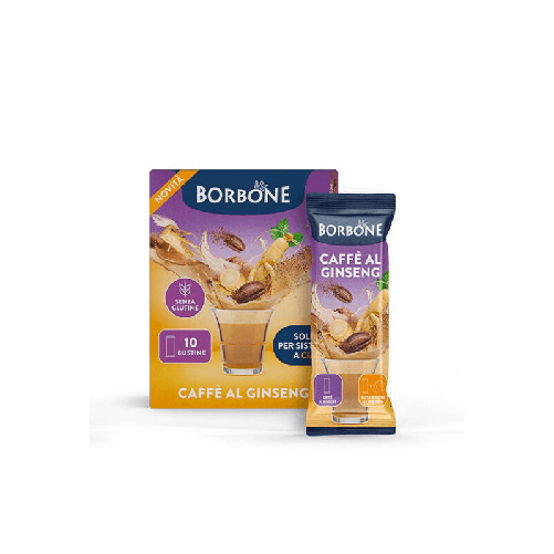 Caffè BORBONE 10 bustine solubile per sistema a cialde caffè al ginseng Caffè Borbone STICKGINSENG caffè istantaneo 12 g Stick