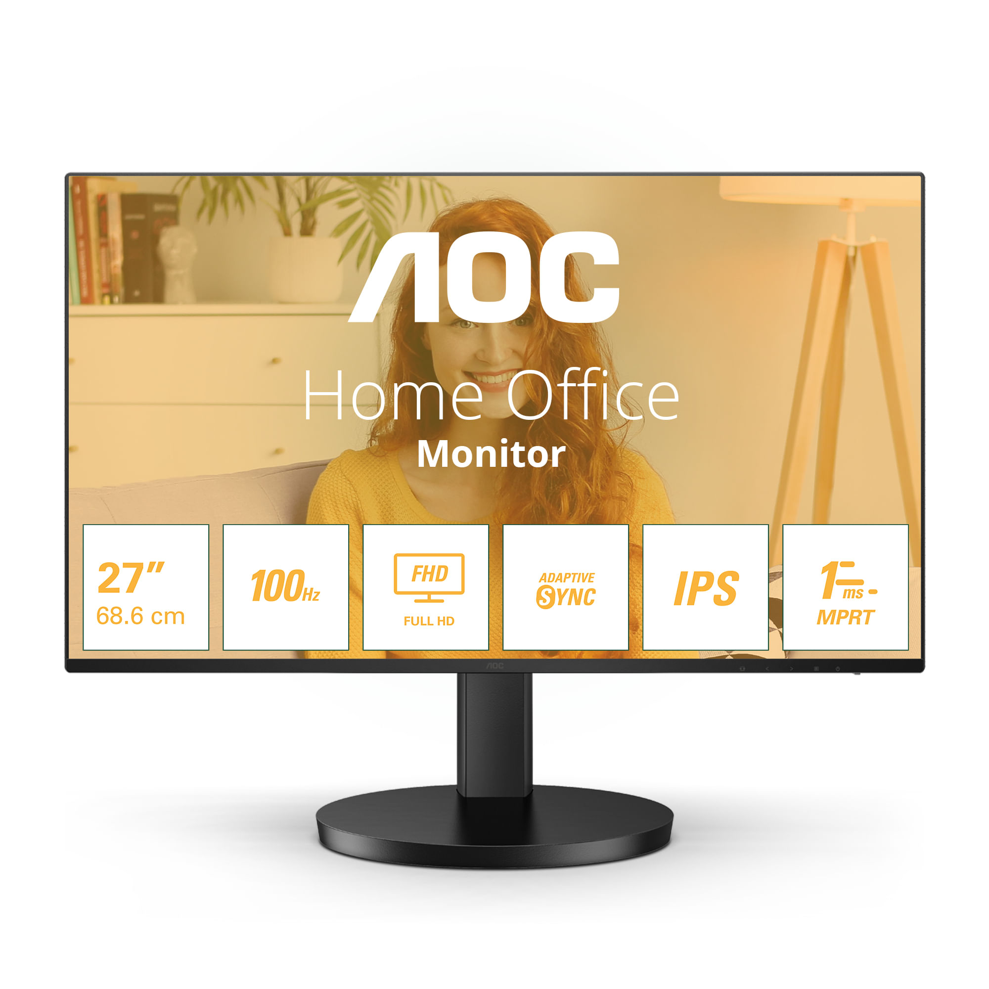 Aoc Monitor 27 Led Ips Fhd 16:9 4Ms 250 Cdm 100Hz Vga/Hdmi Multimediale AOC B3 27B3HA2 LED display 68,6 cm (27") 1920 x 1080 Pixel Full HD Nero