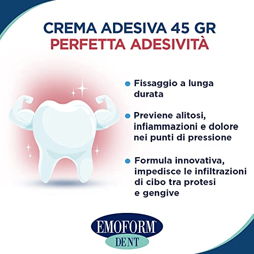 emoform crema - crema adesiva garantisce tenuta rapida, sicura e duratura della dentiera per tutto il