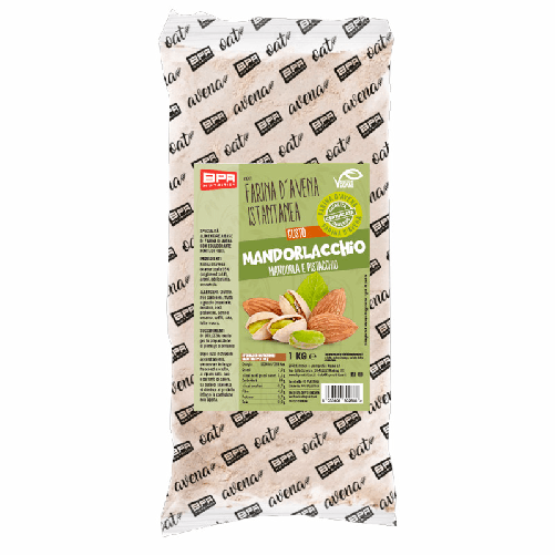 BPR NUTRITION Farina d'avena istantanea 1kg gusto MANDORLACCHIO