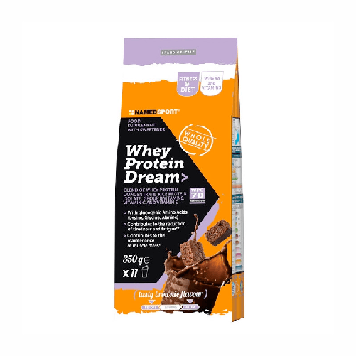 Named Sport Whey Protein Dream proteine del latte e riso 350g gusto TASTY BROWN