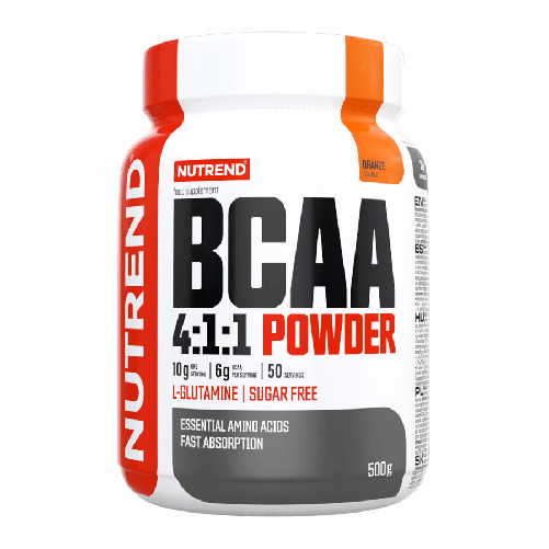 NUTREND BCAA 4:1:1 Powder Aminoacidi ramificati in polvere gusto ORANGE 500g