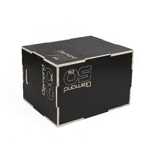 Diamond Plyo Box Black Grip (50-60-75 cm) - 24 kg PBD-BG