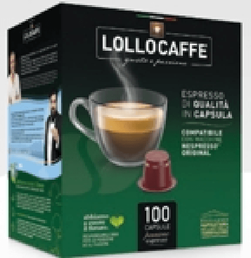 Capsule caffÃ ̈ Lollo Decaffeinato box 100 pezzi compatibili Nespresso original