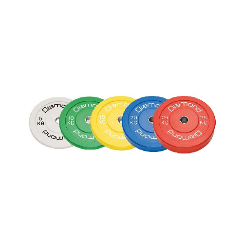 DIAMOND Disco Olimpionico Bumper Sfida PRO foro 45 cm 25kg ROSSO