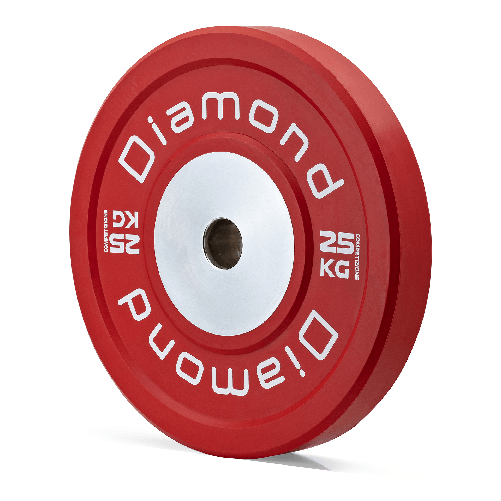 Diamond Disco Bumper Competizione Pro Ø 45 cm 25 kg - Monoblocco centrale in acciaio pieno DOCD25-PN