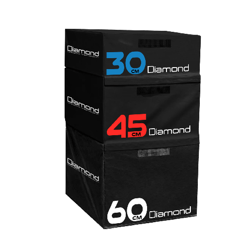 Diamond Set 3 Plyo Box Soft Componibili - 3 altezze 60 / 45 / 30 cm - imbottitura interna e rivestimento in schiuma riciclata SPBS-3