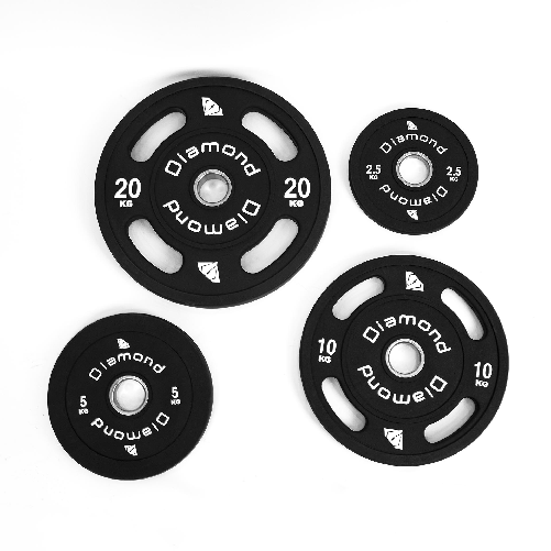 Diamond Disco Olimpico Multipresa Rivestito in TPU foro Ø 50 mm 20 kg DGMP-20