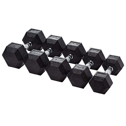 Diamond Manubrio Gommato Esagonale 30 kg - impugnatura cromata MGED30