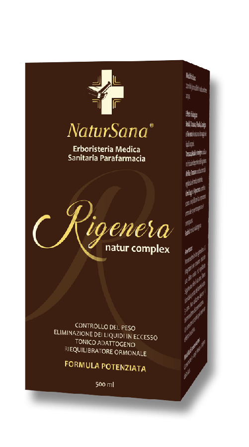 RIGENERA natur complex - Dimagrante, Drenante, Depurativo, Tonico adattogeno, Riequilibrante ormonale - Alto Dosaggio - 500 ml.