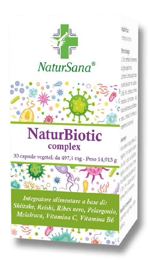 NaturSana NATURBIOTIC complex - Funzionalità delle Vie Respiratorie, Sistema immunitario, Antibatterico - Shiitake