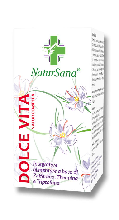 NaturSana DOLCE VITA natur complex - 40 capsule - Stanchezza fisica e mentale - Zafferano, Whitania, Metionina, Betaina DOLCE VITA natur complex - 40