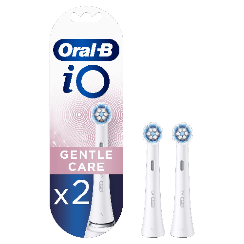 Oral-B iO Gentle Care Testine Di Ricambio, 2 Pezzi Oral-B iO Testine Spazzolino Elettrico, Ultimate Clean, Confezione da 2 pezzi, Gentle Care, Ideale