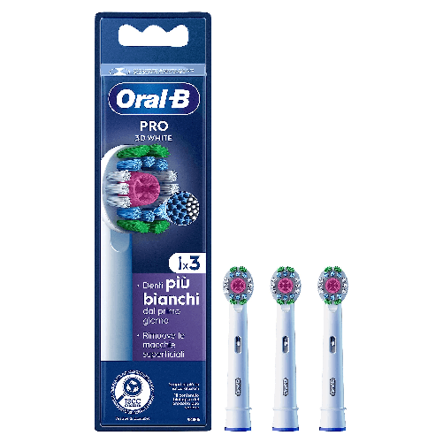 Oral-B Braun Oral-B Testine di Ricambio Pro 3D White 3 Testine Oral-B Testine Di Ricambio Pro 3D White, 3 Testine