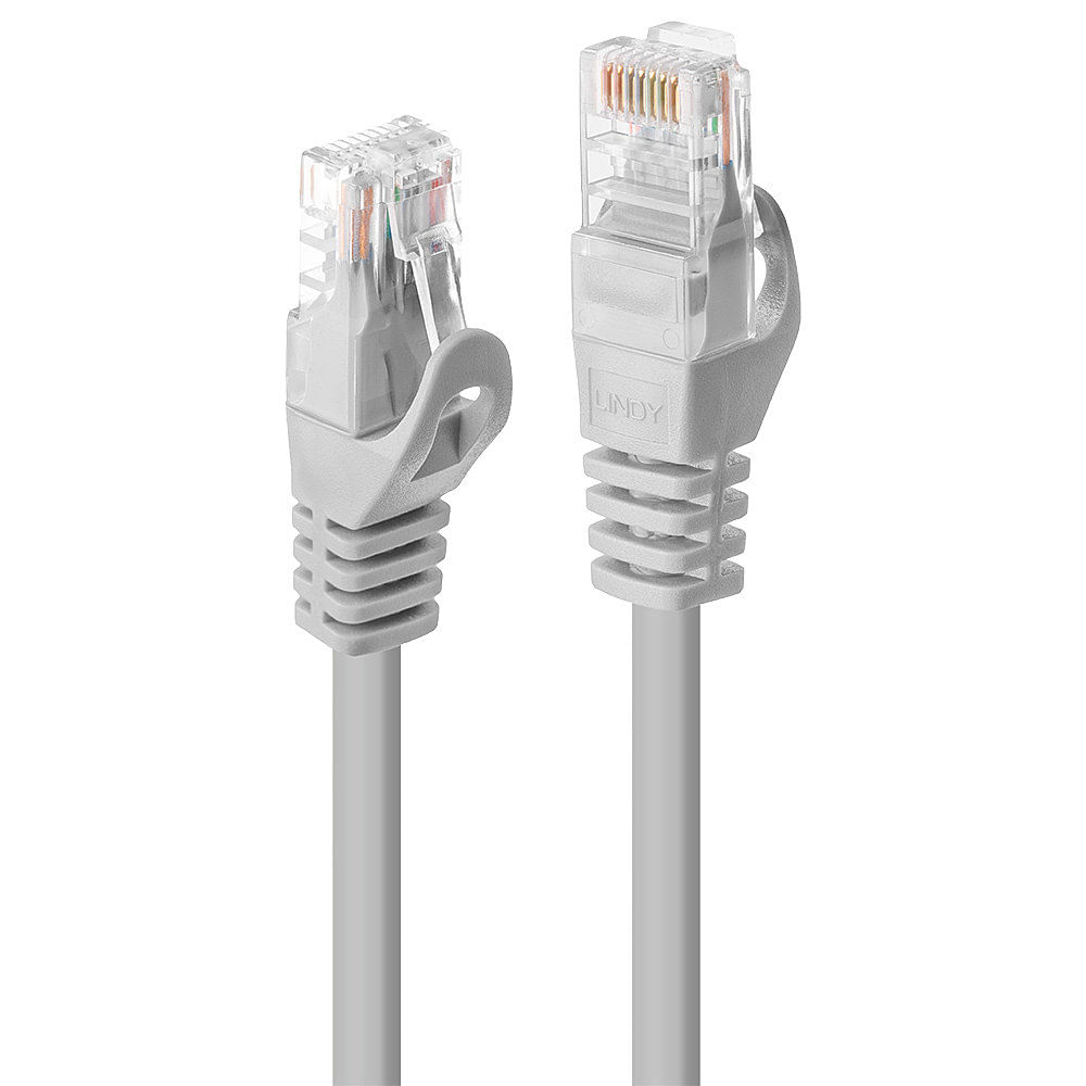 Lindy Cavo Di Rete Patch Cat.5E U/Utp 2Mt Connettore Rj45 Grigio 10 Anni Di Garanzia Lindy 48363 cavo di rete Grigio 2 m Cat5e U/UTP (UTP)
