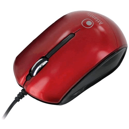 Atlantis Land P009-KM23-RD mouse Ambidestro USB tipo A Ottico 1000 DPI