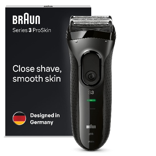 Braun Rasoio Elettrico Series 3 3020s Wet and Dry ProSkin Uso Senza Fili con Rifinitore di Precisione Braun Series 3 ProSkin 3020s Rasoio Elettrico, N
