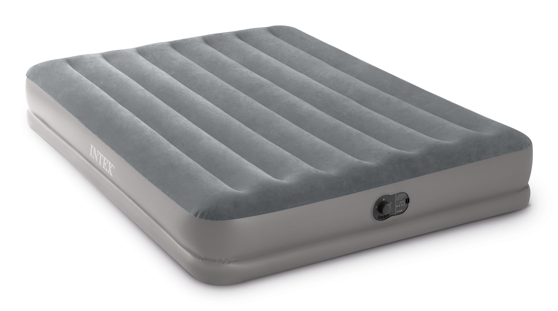 Intex Materasso Matrimoniale con Pompa Fastfill Usb Cm 152X203X25 I,2 Colore Grigio Intex 64114 materasso ad aria Doppio materasso Grigio Unisex