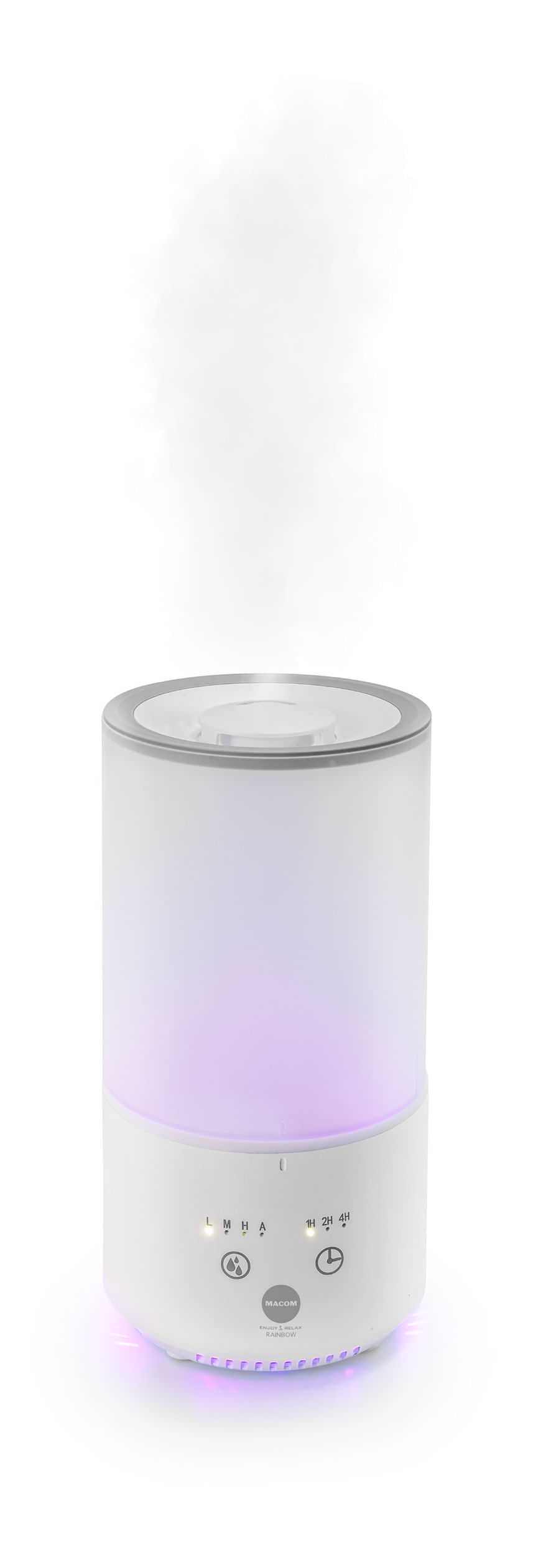 Macom Enjoy e Relax 883 RAINBOW Umidificatore a ultrasuoni con diffusore aromi Macom Enjoy Relax Rainbow umidificatore Ultrasonico 1 L Bianco 18 W