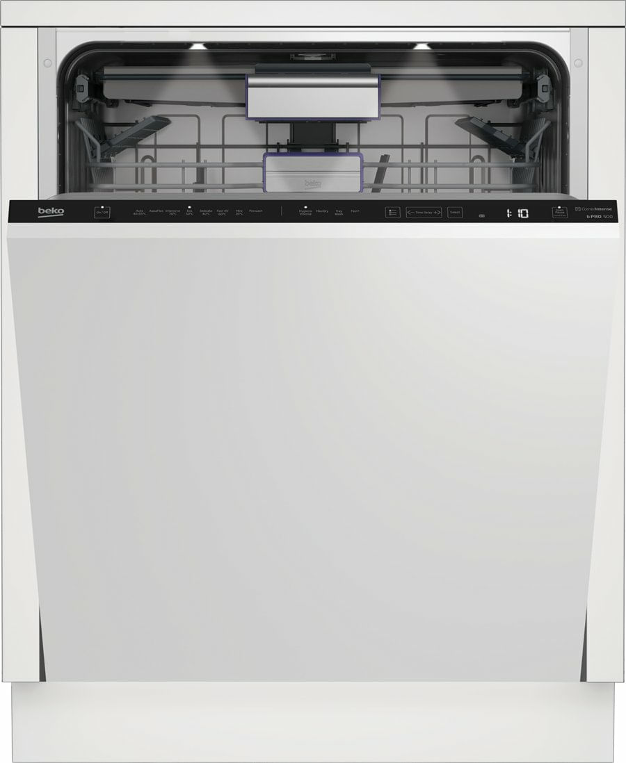 Beko bPRO 500 Lavastoviglie a scomparsa totale 60 cm, Classe A, 42dBA, 15 coperti, 8 programmi, tecnologia CornerIntense , terzo cestello standard