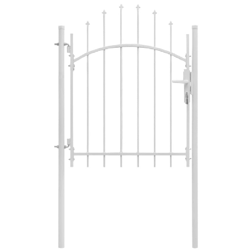 vidaXL Cancello da Giardino in Acciaio 1x1,75 m Bianco
