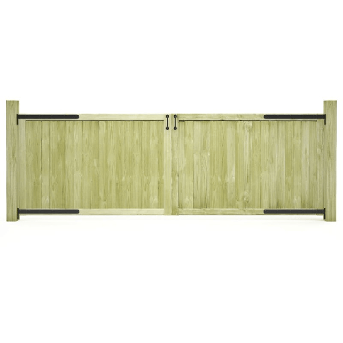vidaXL Cancelli da Giardino 2 pz in Legno di Pino Impregnato 300x100cm