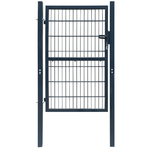 Cancello da Giardino 2D (Singolo) Grigio Antracite 106 x 190 cm