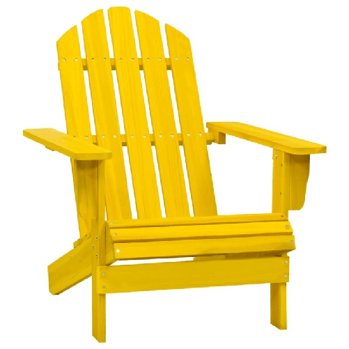 vidaXL Sedia da Giardino Adirondack in Legno Massello di Abete Giallo