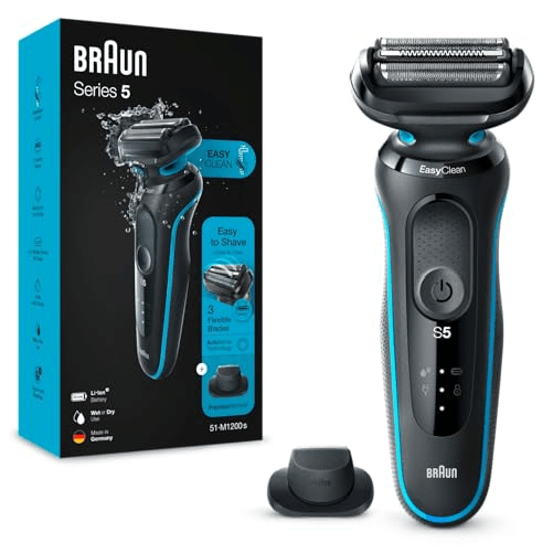 Braun Series 5 51-M1200s rasoio elettrico Trimmer Nero, Blu
