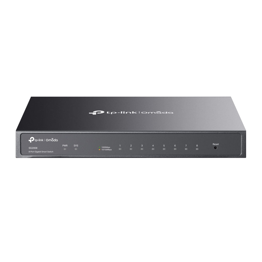 TP-Link TL-SG2008 Gestito L2 Gigabit Ethernet (10/100/1000) Nero TP-Link JetStream TL-SG2008 switch di rete Gestito L2/L2+ Gigabit Ethernet (10/100/10