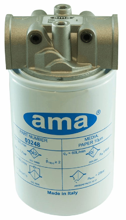Filtro oleodinamico Spin-on in aspirazione da 3/4" 10μ