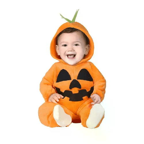 Costume zucca di Halloween carnevale vestito neonato 12-24 mesi bimba bimbo