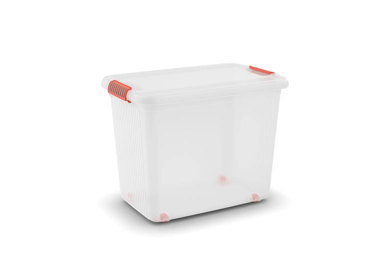 KIS K Latch Box Armadietto portaoggetti Rettangolare Arancione, Trasparente