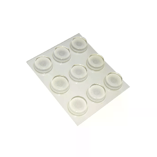 Paracolpi adesivi tondi trasparenti 20 mm. - spessore 6,2 mm. - 9 pz.