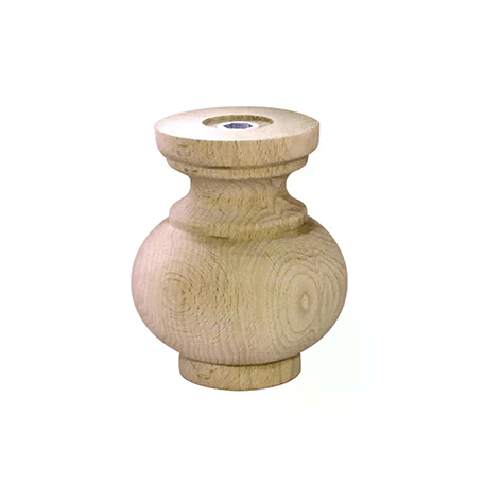 Piede in legno serie "Dekor" - 85 - H.100 mm. - grezzo