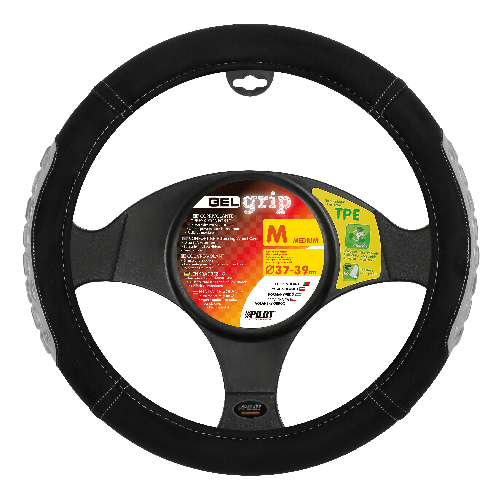 Gel Grip, coprivolante in microfibra - M - Ø 37/39 cm - Grigio