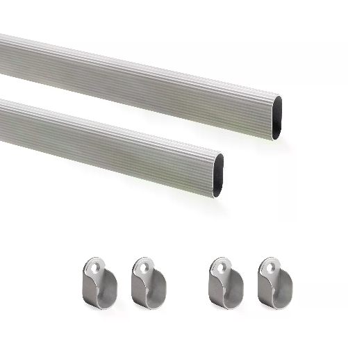 Kit tubo per armadio 30x15 mm alluminio