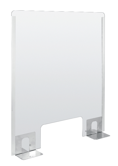 Schermo protettivo parafiato con feritoia per banconi e scrivanie - 660x760 mm