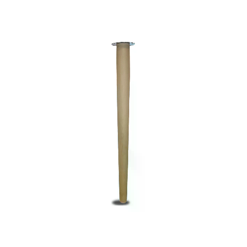 Gamba in legno conica 60 - H.750 mm. legno grezzo