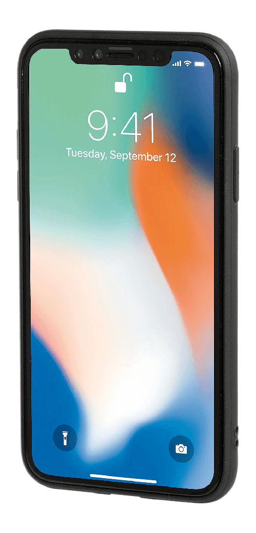 Duo pocket, cover bicolore con inserti metallici - Apple iPhone X - Blu/Bordeaux