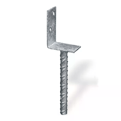 Supporto a "L" per pali 75 x 60 x 110 x 200 mm.