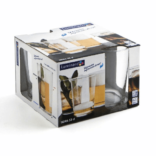 Set di Bicchieri Luminarc Sidra Trasparente Vetro 500 ml Sidro 4 Pezzi