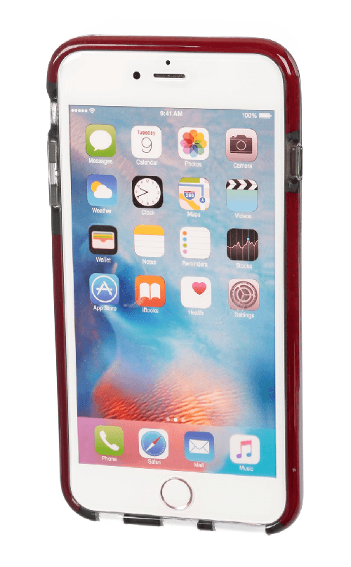 Alpha Guard, cover ultra protettiva anti-shock flessibile - Apple iPhone 6 Plus / 6s Plus - Fumè/Rosso