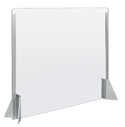 Schermo protettivo parafiato senza feritoia per banconi e scrivanie - 660x560 mm