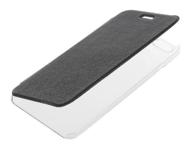 Clear Back, cover trasparente con sportello protettivo - Apple iPhone 6 Plus / 6s Plus - Nero