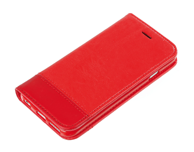 Wallet Folio Case, cover a libro - Apple iPhone 6 / 6s - Rosso