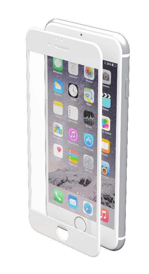 Phantom, vetro temperato protettivo da bordo a bordo - Apple iPhone 6 / 6s - Glossy White