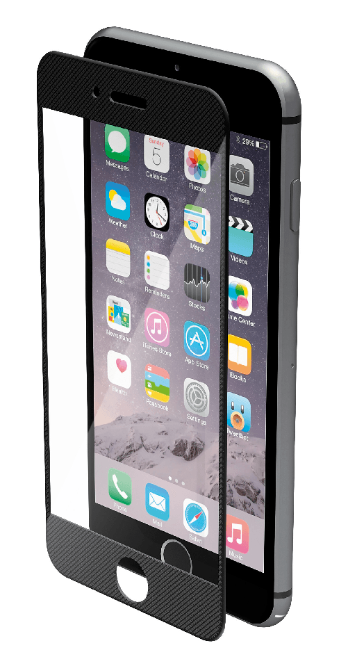 Phantom, vetro temperato protettivo da bordo a bordo - Apple iPhone 6 / 6s - Pixel Black