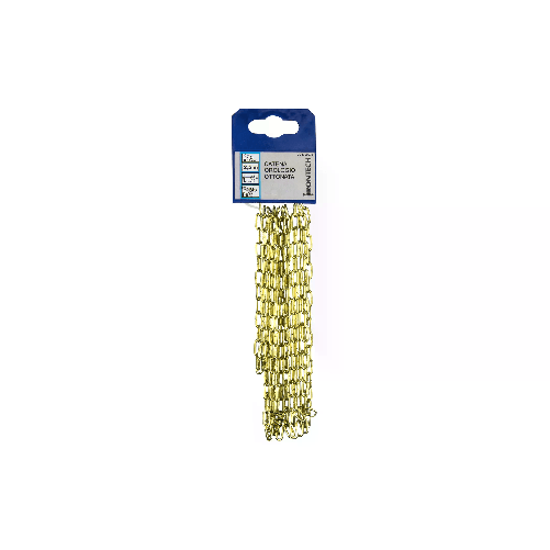 Catena forzatina pretagliata 1,3 mm. in acciao ottonato 2,5 mt.